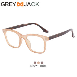 Grey Jack Kacamata Antiradiasi Blueray Model Kotak Ringan Bahan TR90 Fashionable Pria Wanita Bisa Lensa Minus 8619