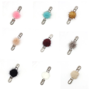 Elegant Fuzzy Sphere Shawl Clip Fastening Buckle For Modest Neckline Designs And Fashionable Look With Sturdy Alloy