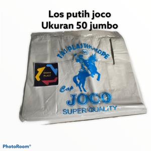 KANTONG PLASTIK/KANTONG KRESEK LOS PUTIH SUSU/KANTONG PLASTIK KECIL JUMBO BESAR SAMPAH MEREK JOCO UK 50 JUMBO TEBAL 800 GRAM TERMURAH DAN BERKUALITAS