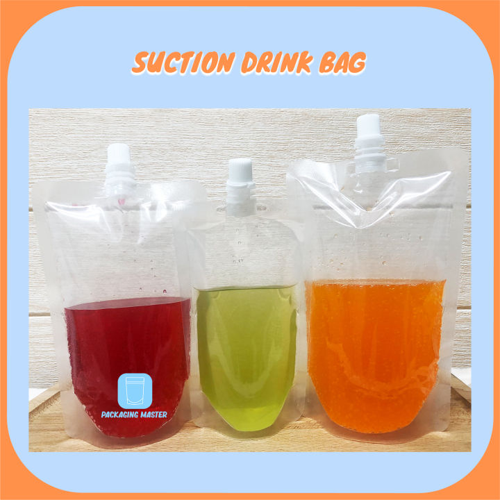 50pcs Transparent Suction Drink Bag / Juice Suction Bag / Suction Water