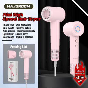 Maxgroom Pink Supersonic Hair Dryer Ionic Super Hair Dryer Silent Negative Ion Hair Dryer Travel Hair Dryer