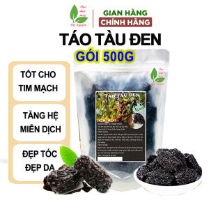 Táo tàu đen (gói 500g) táo đen sấy khô táo tàu đen nấu chè pha uống ngâm thơm ngon ngọt bổ dưỡng chất lượng