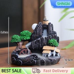 SHNGki Resin Reflux Incense Burner Tower Sandalwood Decoration Home Indoor Aromatherapy Mosquito Repellent Incense Burner Ornament