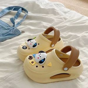 [Free Shipping]Cute And Stylish Thick-Soled Height-Increasing Perforated Summer Outdoor Non-Slip Beach Sandals And Closed-Toe Slippers