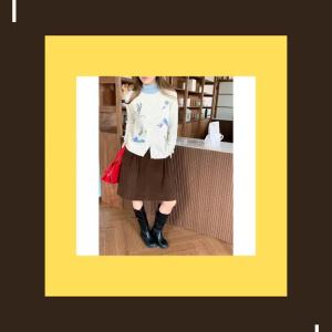 Áo cardigan dệt kim cổ tròn thêu họa tiết hoạt hình mới mùa thu 2026 dành cho nữ