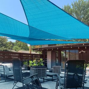 Sun Shade Sail Canopy UV Block Triangle Awning for Outdoor Patio Garden Backyard 185GSM HDPE