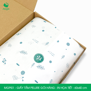 MGPI01 - Combo 50 tấm giấy Pelure gói hàng in họa tiết - 60x40 cm
