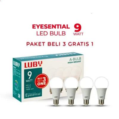 Paket 3 Pcs Free 1 Pcs HANNOCHS Lampu LED Bulb Sonic Pack Garansi 1 Tahun - Cahaya Putih