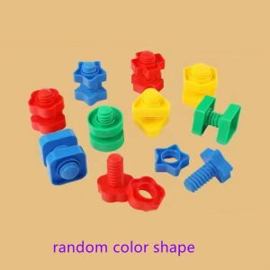Screw Building Blocks Plastic Insert Blocks Toys for Children Educational Toys Jumbo Bolts and Nuts