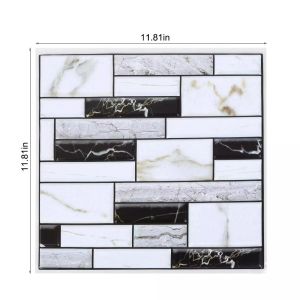 1PC 3D Wall Stickers Wallpaper for Kitchen Bathroom Removable Self-adhesive Waterproof Wall Sticker Tile Brick Home Decor 3D Tiles Wall Sticker Waterproof Self Adhesive Wallpaper Bedroom PVC Home Decor wall stickers
