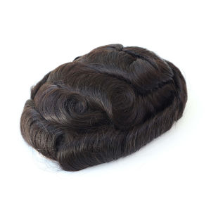 FCDurable Full Lace Base Men Toupee Hair Replacement Human Hair System for Men Natural Looking Wig Hairpiece for Men