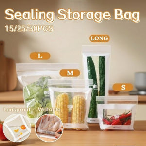 15/20Pcs Refrigerator Food Fresh-keep Bags Leakproof Reusable Sealing Bag Fruits Vegetables Fresh Keeping Bag