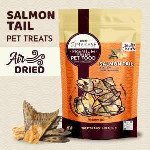 OMAKASE AIR DRIED Salmon Tail Dog & Cat Single Ingredient Dehydrated Pet Treats