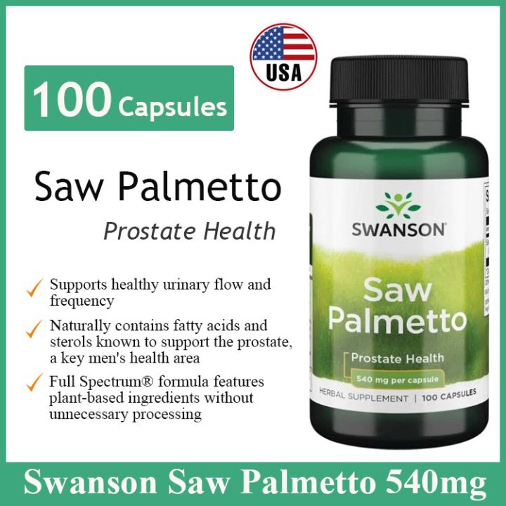Swanson Saw Palmetto 540mg, 100 Capsules250 capsules Prostate Health ...