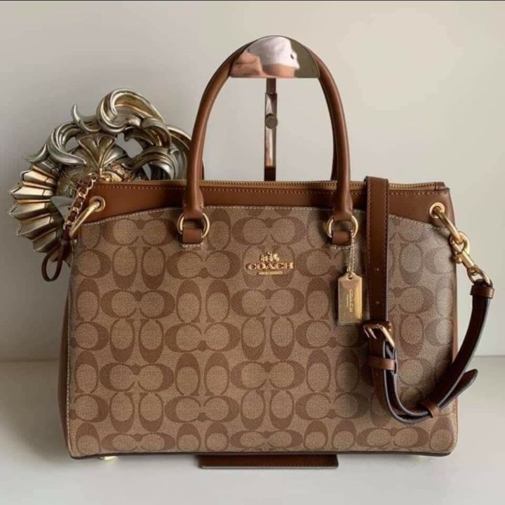 Coach mia satchel in best sale signature canvas