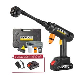 DR.WOOT เครื่องฉีดน้ำแรงดันสูงไร้สาย 550W หัวฉีดแบบ6แบบ ล้างรถ ฉีดยา รดต้นไม้ อุปกรณ์ครบชุด