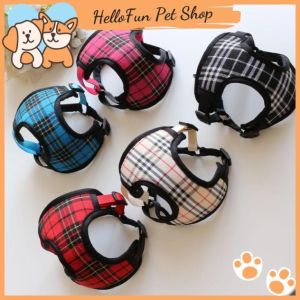 [Hàng đẹp] Dây dắt thú cưng đi dạo kèm yếm kẻ sọc cao cấp (Dây dắt chó mèo đi dạo đi chơi kẻ caro)