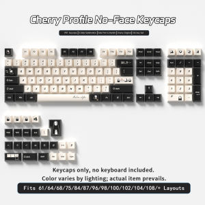 No-Face Theme Cherry Profile 132keys PBT DyeSublimation Keycap set for Mechanical Keyboard
