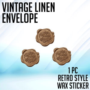 Partner Print -  Linen Envelope 120gsm | A5 Letter Paper | 1PC Retro Design Sticker