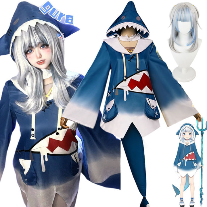 Anime Hololive Gawr Gura Cosplay Costume Virtual Anchor Gawr Gura Shark