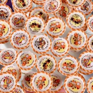 【Clementty】 10PCS Cute Dollhouse Miniatures Puppy Dog Print Bread Pan Models Doll House Accessories Decor Kids Pretend Play Toys DIY Gifts