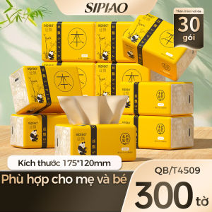 [30 Bịch] Giấy Khăn Rút  3 lớp Sipiao Chính Hãng (6021-30) 300 chiếc mỗi gói Đa vệ sinh