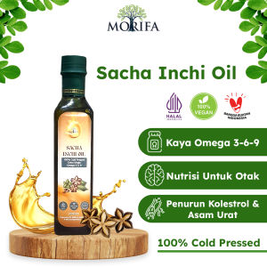 Minyak Sacha Inchi cold pressed tinggi omega botol kaca hitam 250ml