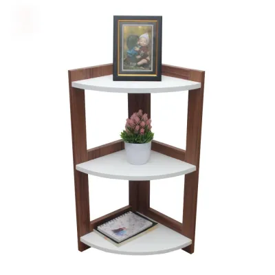 Meja Nakas Sudut Pojok Ruang Tamu / Kamar Minimalis 3 Susun Modern Nordic Scandinavian