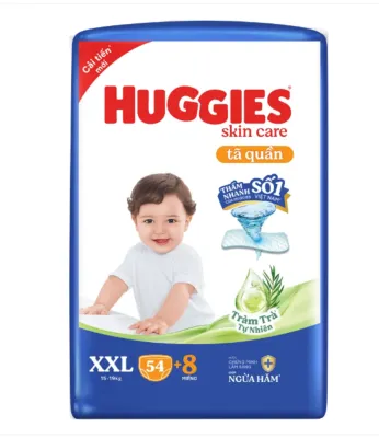 Tã/Bỉm quần Huggies Size XXL54 +8 ( Mẫu Tràm Trà chương trình mới nhất Cty) BAO BÌ TÙY THUỘC THEO NHÀ SẢN XUẤT