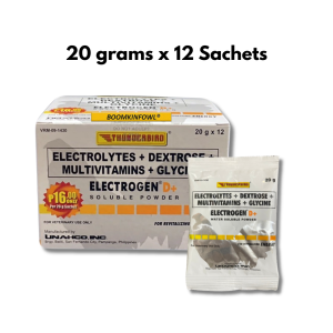 Electrogen D+ 20g Water Soluble Electrolyte Powder for Gamefowl electrogen d electrogene d plus thunderbird