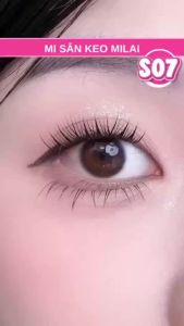 MILAI Lông mi giả tự dính S07 sợi dệt mi cụm không keo tự nhiên 9-13mm