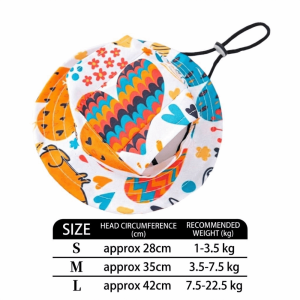 EASYEAH with Ear Holes Cat Dog Sun Hat Breathable Adjustable Drawstring Pet Cowboy Hat Unique Lightweight Pet Bucket Hat Pet Decor