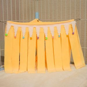 YITAQI Triangle Tassel Strip Pet Tent Soft Comfortable Hamster Corner Nest Practical Shading Hamster Tent Nest For Guinea Pig Hamster Rat