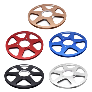 New 6 Hole Aluminum Reel With 1/4 10.5Inch Open Tape And Nab Hub Disk For Professional Recording