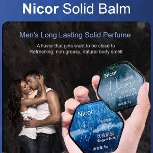 Nicor Solid Perfume Balm for Men and Women  Perfumer Solid Balm Men and Women Portable Balm Luxury Moist Lasting Fragrance Mud  Refreshing Long-Lasting Scent  Pocket-Size Non-Sticky Cologne