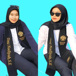 (24JAM KIRIM) SELEMPANG LEHER CUSTOM SELEMPANG SELEMPANG WISUDA SELEMPANG LEHER SELEM SLEMPANG