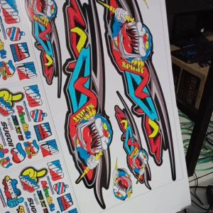 sticker striping all type motor Doraemon zombie motip spirit #semua jenis motor masuk