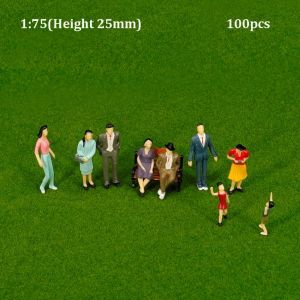 INNEED 10/100pcs 1:30 1:100 1:200 Scale Model Building People Figures Different Poses Mixed Color Passengers Stand/Sit People Model High Quality ABS Simulation Doll