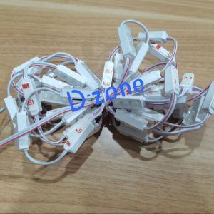 Lampu Led modul mini lensa Dc 12v modul 3mata buat neon box 0.6w/pcs