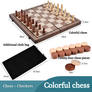 Wooden chessboard with rounded corners double-sided  foldable magnetic for international chess or checkers