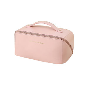 Makeup Bag PU Leather Waterproof Large Capacity Portable Travel Cosmetic Bag Toiletry Storage Pouch For Women