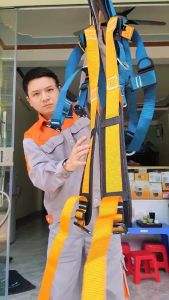 Dây An Toàn Chống Rơi 3 Điểm Móc Treo Dây Đai An Toàn Làm Việc Trên Cao Đu Dây Sơn Nước Lau Kính Thợ Lắp Điều Hoà