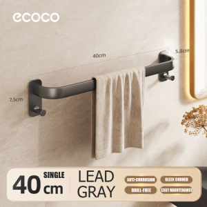 Ecoco Towel Hanging Holder Organizer for Bathroom Space Aluminum Towel Rack Drill-free Durable
