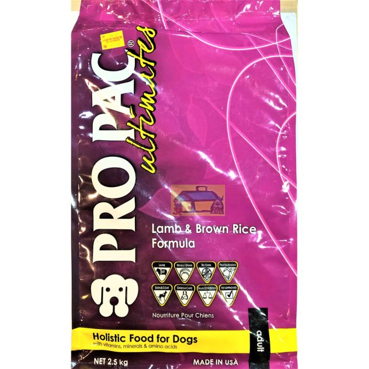 PRO PAC ULTIMATES DOG FOOD lamb & brown rice recipe 12kg Lazada