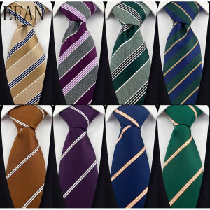Luxury 8CM Mens Ties Striped Stripes Formal Classic Dress Gravata Corbatas Business Necktie Fashion Jacquard Woven Neck Ties for Men Groom Wedding Party Neckwear Tie