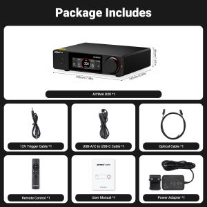 AIYIMA D20 HiFi DAC Decoder AK4493SEQ ES9039Q2M XMOS XU316 USB DSD512 Bluetooth 5.1 LDAC RCA XLR Audio Converter VU Meter