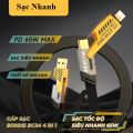 Cáp sạc nhanh 4 trong 1 chuẩn 65w, sạc nhanh cho tất cả các loại điện thoại ( Siêu Bền ). 