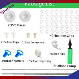 Sporter ชุดขาตั้งเสาลูกโป่งแบบปรับได้ขาตั้งลูกโป่งเสาโลหะแบบยืดหดได้ปาร์ตี้วันเกิดงานรับปริญญางานแต่ง