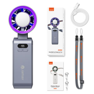 Jamay High Speed  kipas angin  portable  Rechargeable Handheld Fan kipas angin kecil 199 Gear  strong Wind  Digital  Foldable  kipas  mini