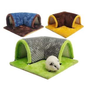 BENGPEN Removable Mat Small Animals Tunnel Breathable Collapsible Hamsters Playing Playground Easy To Store Anti-slip Bottom Pets Cave Tubes Cat